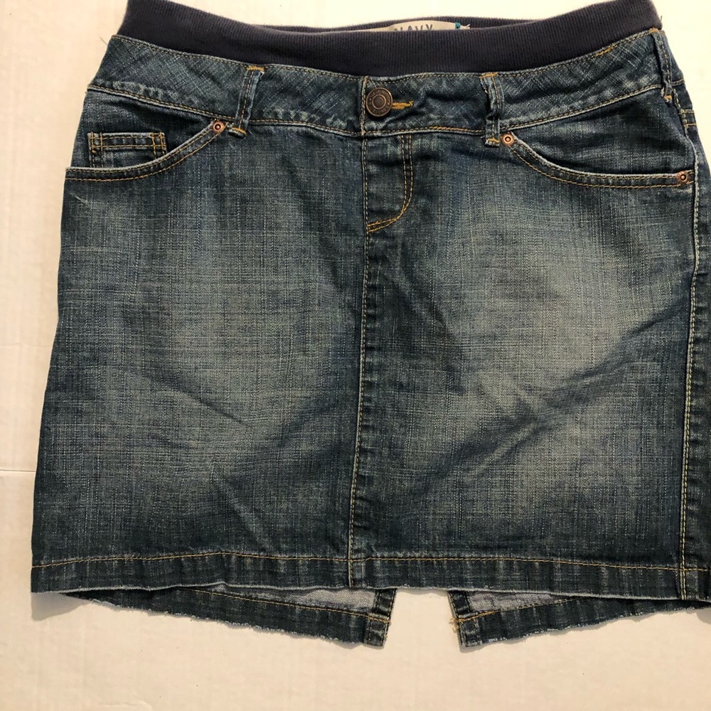 Old navy maternity jean skirt